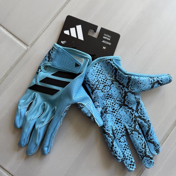 adidas Other - 2026-Adidas‎ Adizero 15 Electric GripTack   Football Gloves  BLUE-MEDIUM